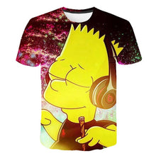 Load image into Gallery viewer, New Simpson Snoopy and other animation printing T-shirts with round collar and short sleeves in summe