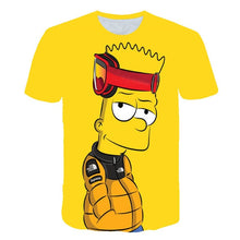 Load image into Gallery viewer, New Simpson Snoopy and other animation printing T-shirts with round collar and short sleeves in summe