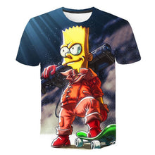Load image into Gallery viewer, New Simpson Snoopy and other animation printing T-shirts with round collar and short sleeves in summe