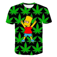 Load image into Gallery viewer, New Simpson Snoopy and other animation printing T-shirts with round collar and short sleeves in summe