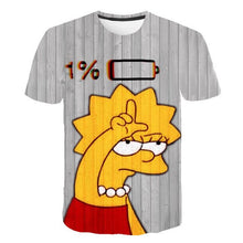 Load image into Gallery viewer, New Simpson Snoopy and other animation printing T-shirts with round collar and short sleeves in summe