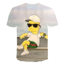 Load image into Gallery viewer, New Simpson Snoopy and other animation printing T-shirts with round collar and short sleeves in summe