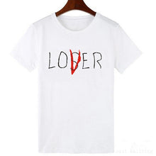 Load image into Gallery viewer, Women Summer Fashion T shirt Unisex Casual Short Sleeve Loser Lover It Inspired T-Shirt Tops