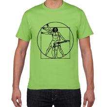 Load image into Gallery viewer, Da Vinci guitar funny T-Shirt men Vitruvian Man rock band Vintage Graphic Music Novelty streetwear t shirt men homme men clothes