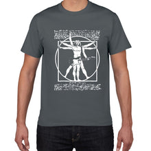 Load image into Gallery viewer, Da Vinci guitar funny T-Shirt men Vitruvian Man rock band Vintage Graphic Music Novelty streetwear t shirt men homme men clothes