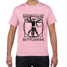 Load image into Gallery viewer, Da Vinci guitar funny T-Shirt men Vitruvian Man rock band Vintage Graphic Music Novelty streetwear t shirt men homme men clothes