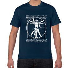 Load image into Gallery viewer, Da Vinci guitar funny T-Shirt men Vitruvian Man rock band Vintage Graphic Music Novelty streetwear t shirt men homme men clothes
