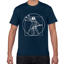 Load image into Gallery viewer, Da Vinci guitar funny T-Shirt men Vitruvian Man rock band Vintage Graphic Music Novelty streetwear t shirt men homme men clothes